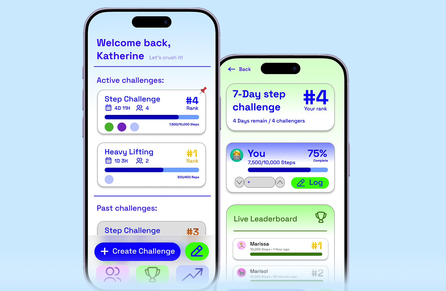 Challngr interface screen 1
