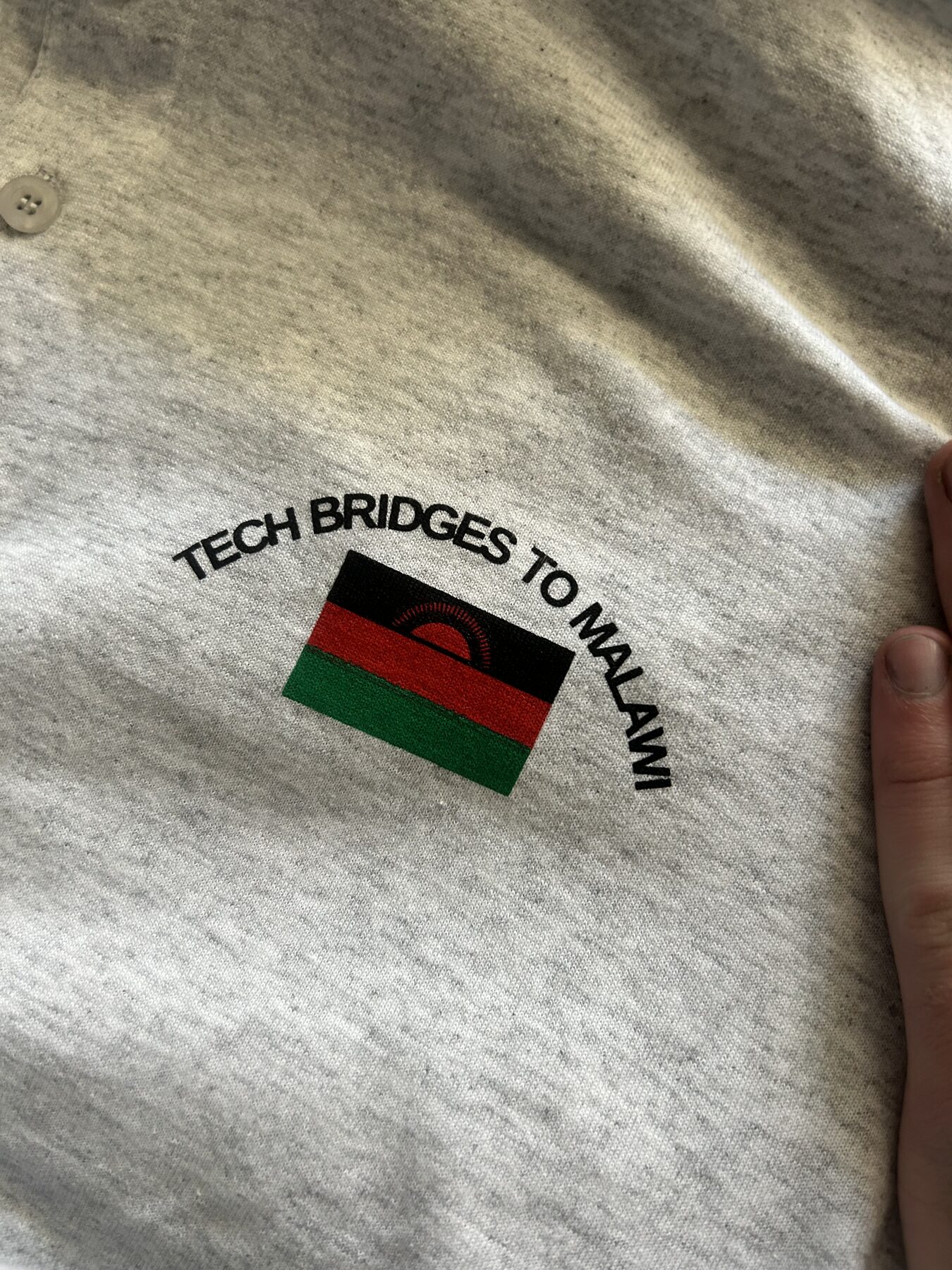 The Hardy Bunch Foundation polo shirt detail