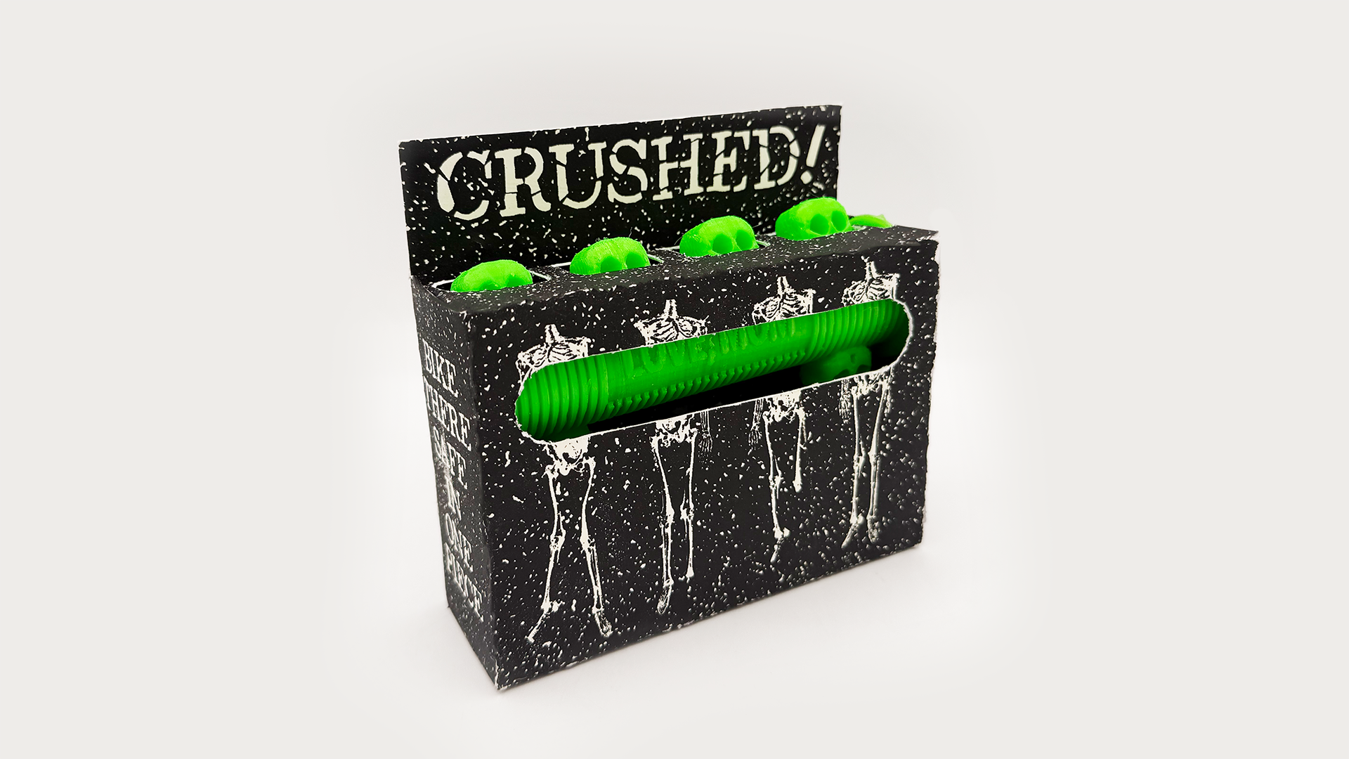 CRUSHED! Bike grips packaging detail