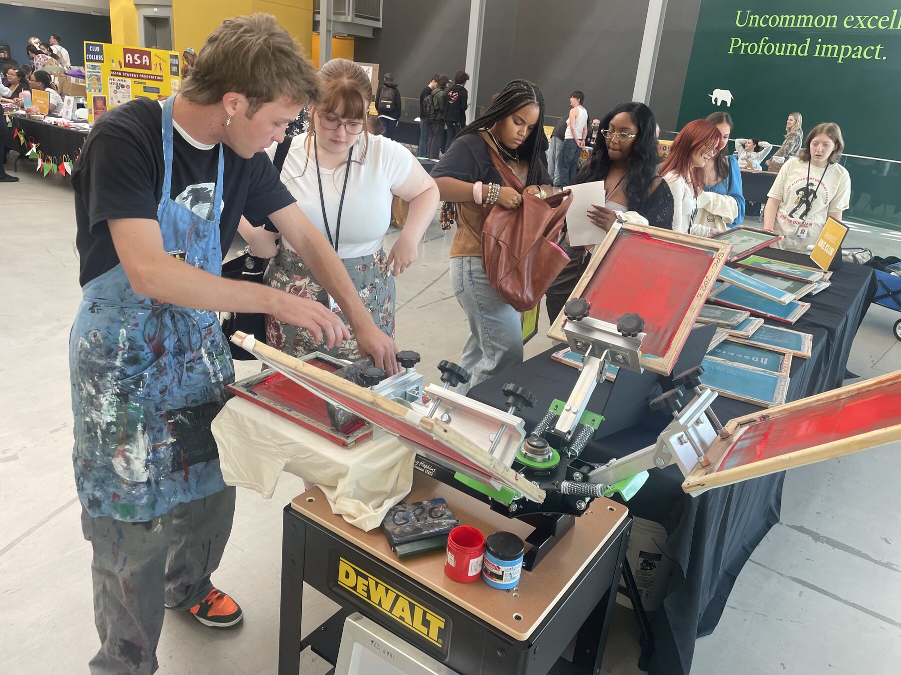 Garment Printing Club volunteering screenprinting documentation