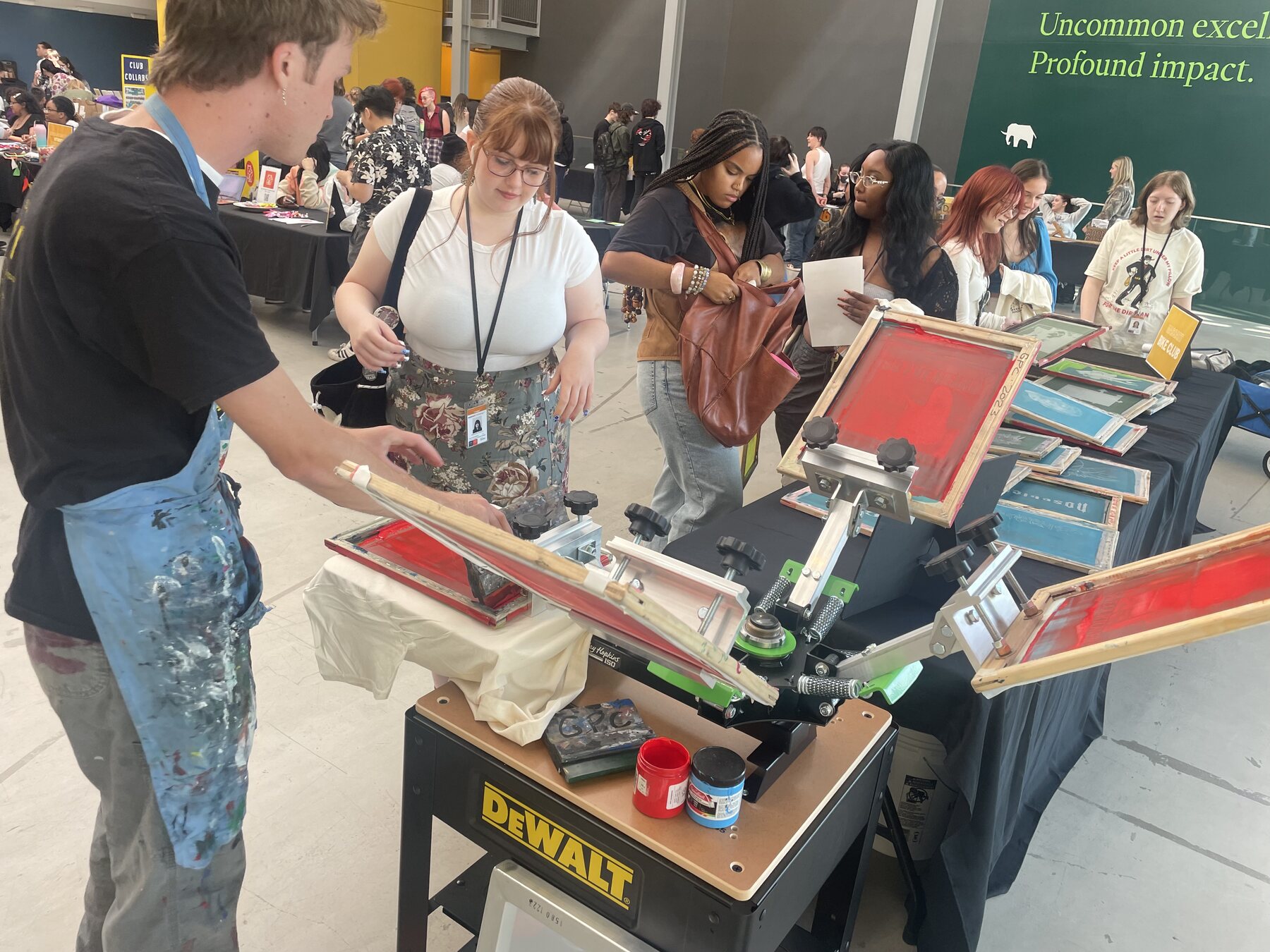 Garment Printing Club volunteering printed material