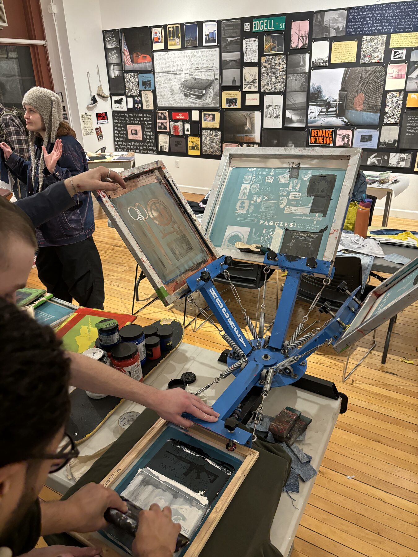 Garment Printing Club volunteering printed garment detail