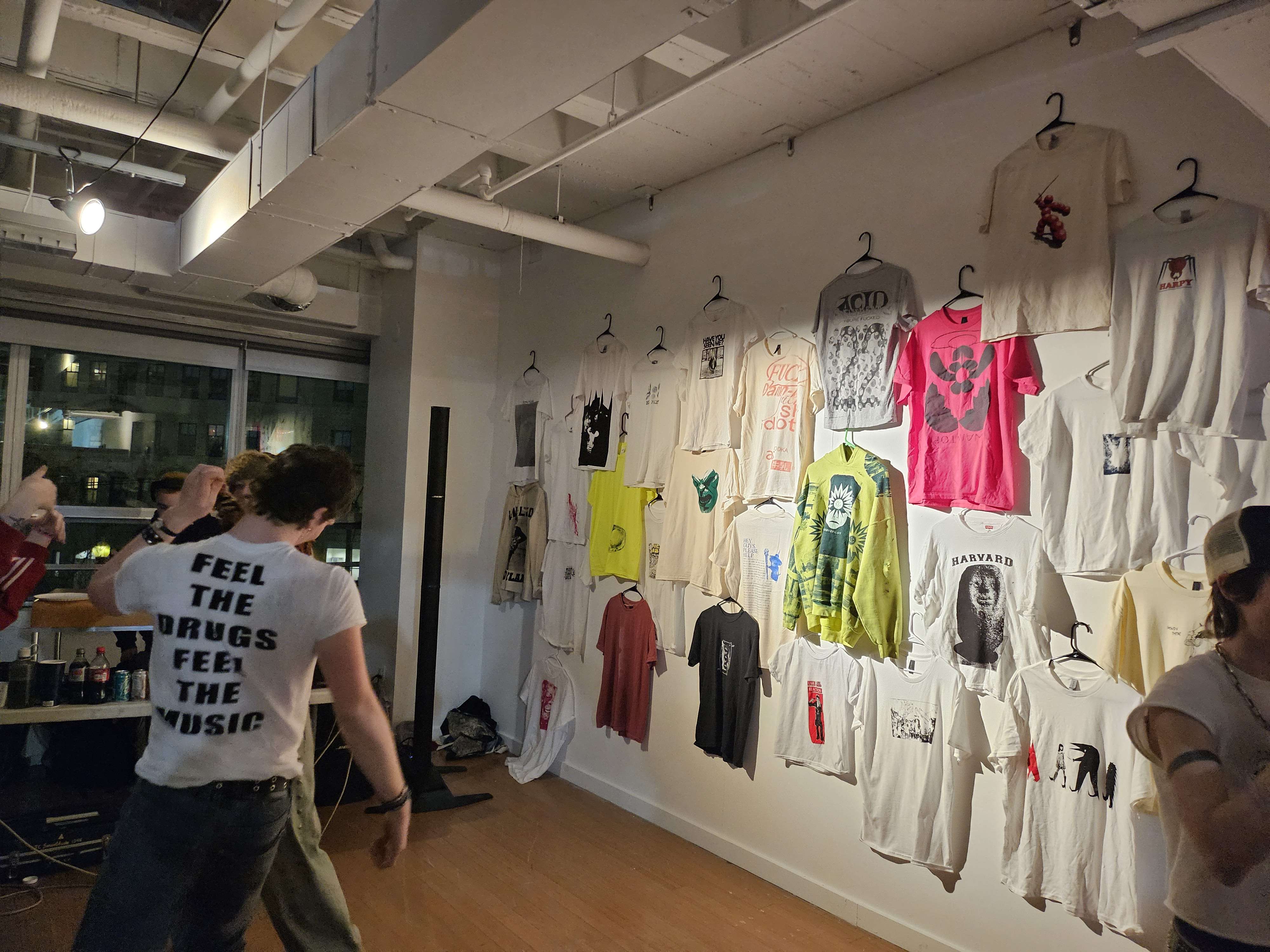 Show 2 visitors and installed work
