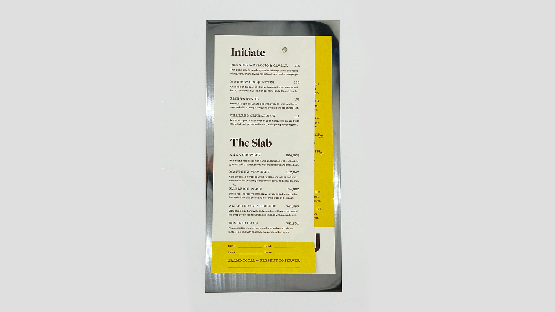 KURU Fine Dining drink menu