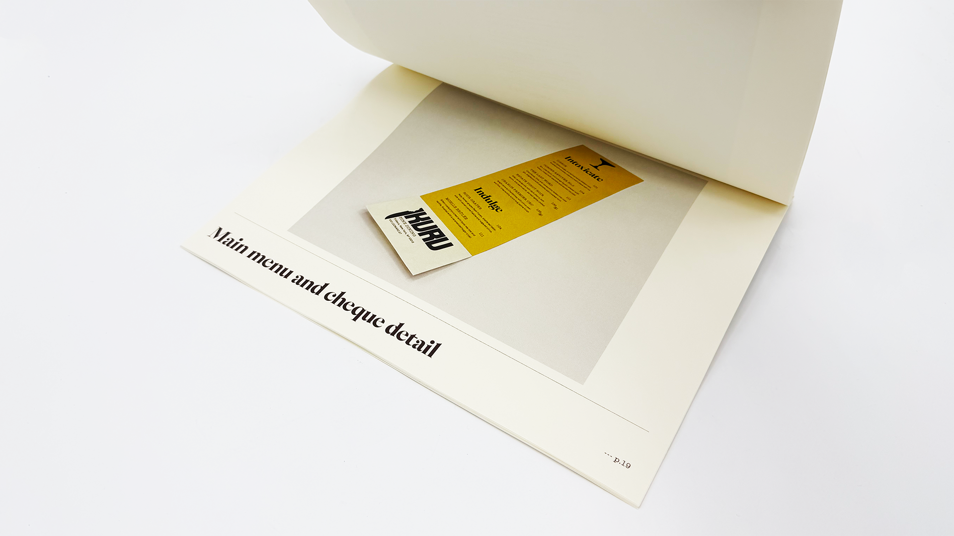 KURU Fine Dining brand guideline typography spread