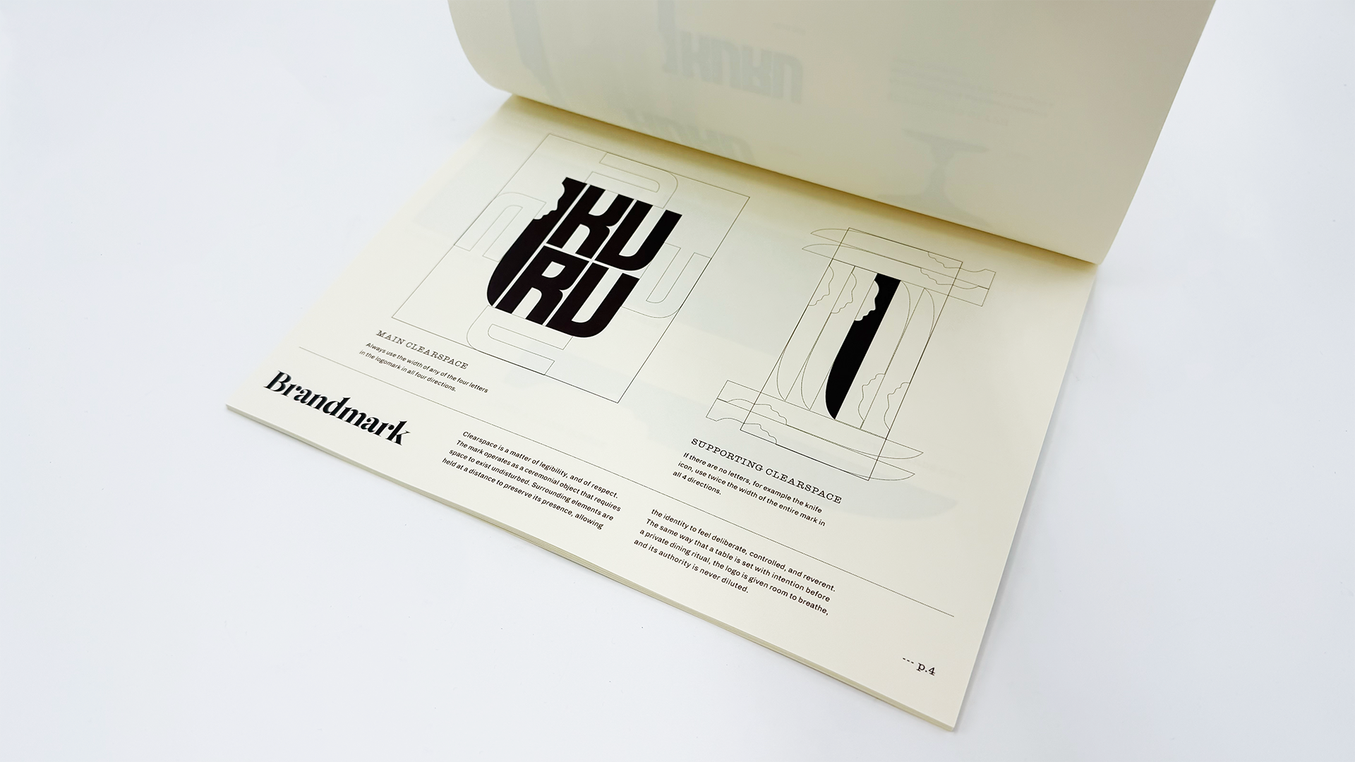 KURU Fine Dining brand guideline application spread