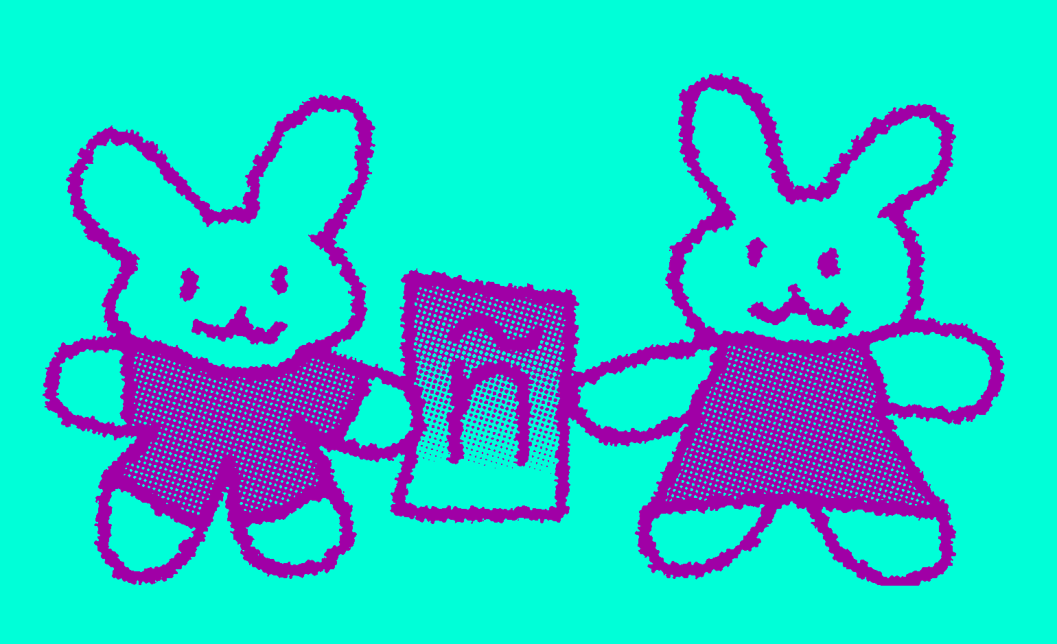ñ press bunny graphic