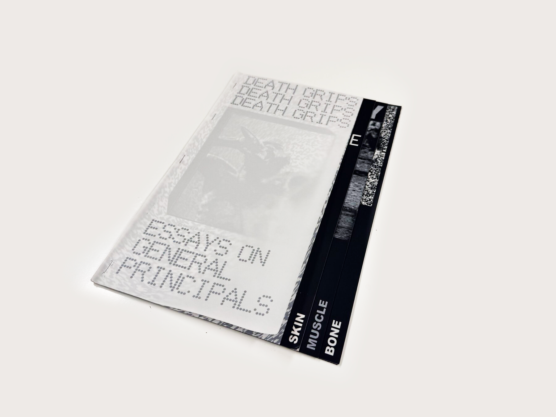 Oiled essay book cover detail